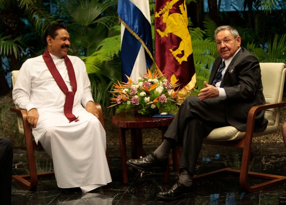 Official meeting between President MR and President Raul Castro at the Palace of the Revolution