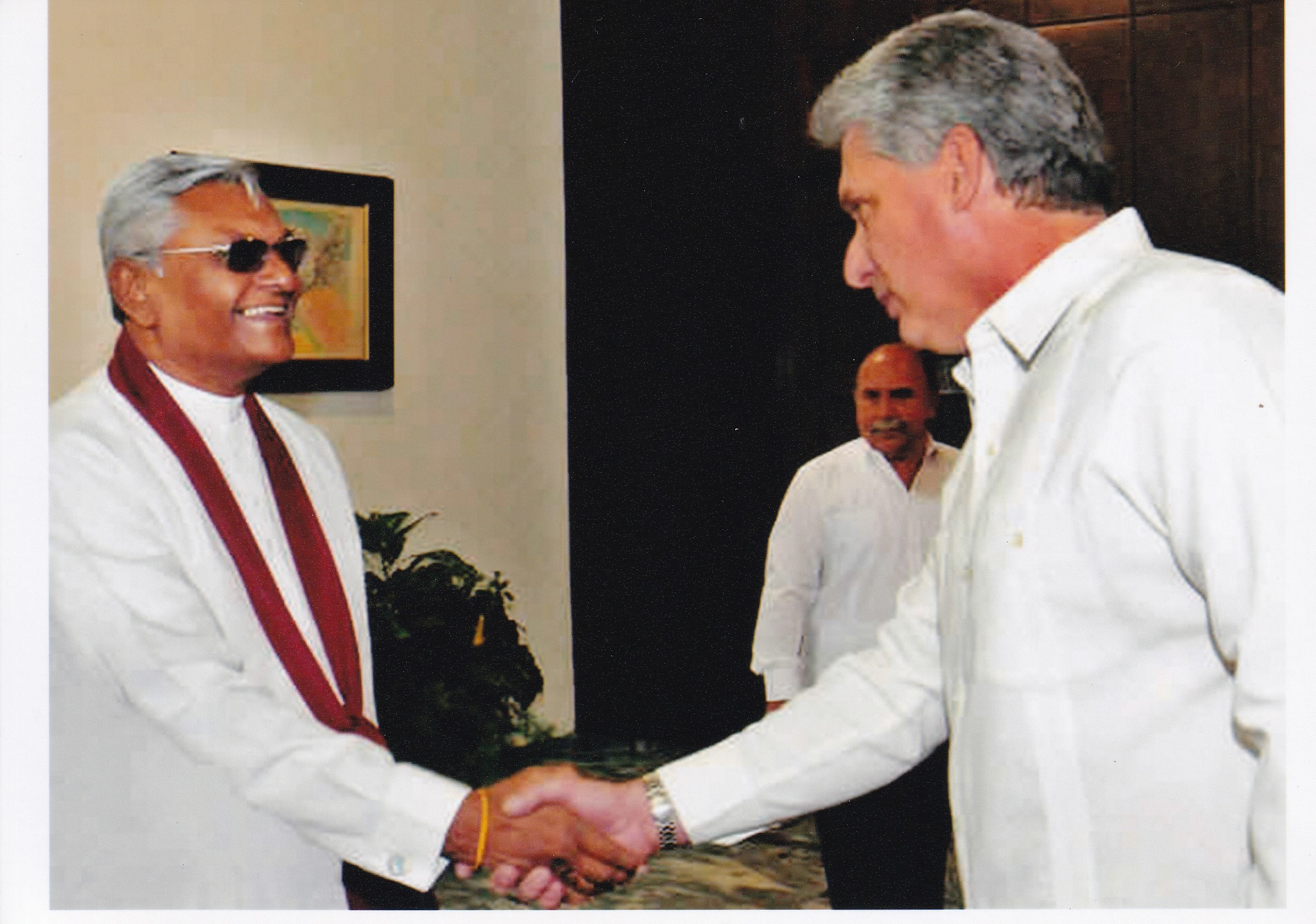 Sri Lankan Speaker, Chamal Rajapaksha’s meets First Vice President during his visit to Cuba, 2013