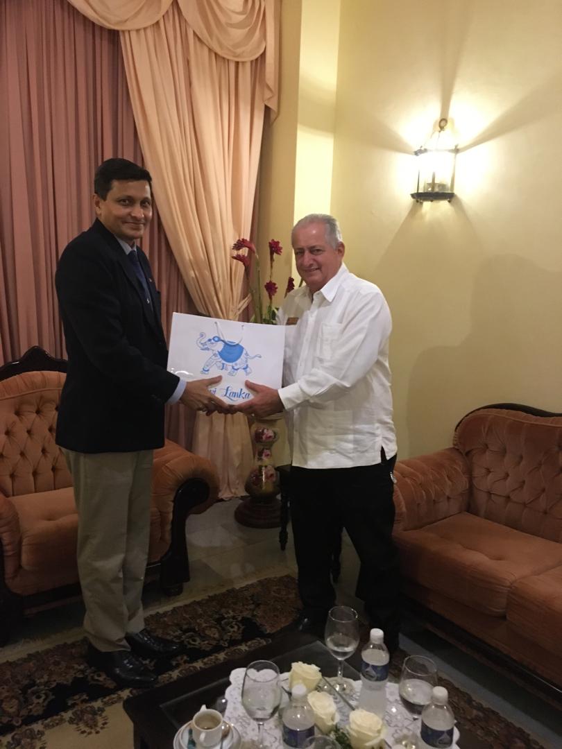 Ambassador of the Sri Lankan Embassy in Cuba had a courtesy call on the Director General of Hotel Nacional de Cuba1